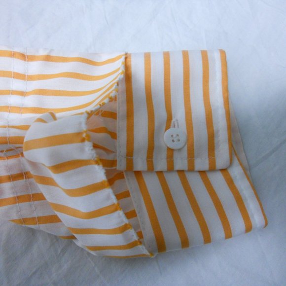 Italy Cotton Stripe Blouse 10 EUC - Picture 5 of 8